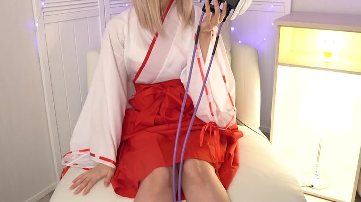 【污酱月乃ASMR】巫女コス耳ふーふー