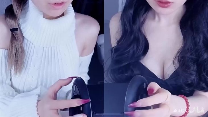 【aki秋水ASMR】秋水充电福利怼脸孔雀鱼采耳视觉触发哄睡视频集 15