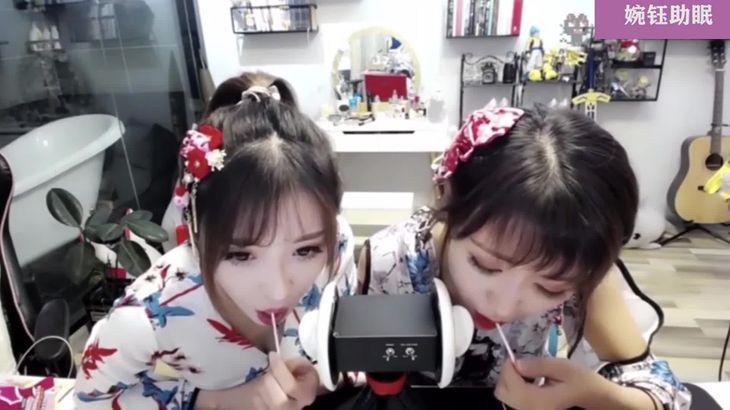 【小巫女露娜】开启双人模式-接近真实掏耳声-棒棒糖-口腔音-触发音