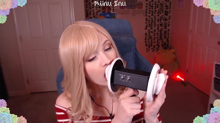 ASMR@Miinu Inu 逐渐从慢到快的吃耳朵舔耳