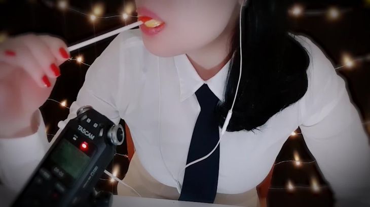 【RyuA阿玉】?예쁜 롤리팝캔디 이팅? – Lollipop Candy Eating Sound, Mouth Sound – キャンディー食べる – Korean ASMR