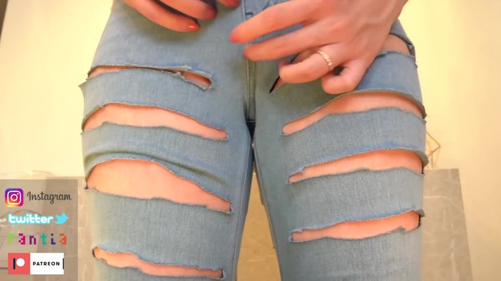 ASMR-JEAN-SCRATCHING-眠くなる休日にOLがスクラッチング