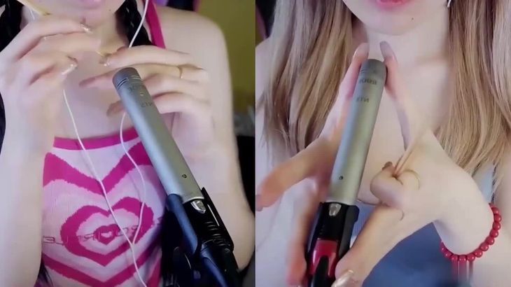 【aki秋水ASMR】秋水充电福利怼脸孔雀鱼采耳视觉触发哄睡视频集 19