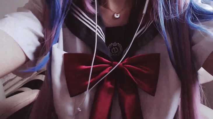 【Aki秋水ASMR】穿JK制服のVR女友~3D摸眼 手势 结尾彩蛋 足控~