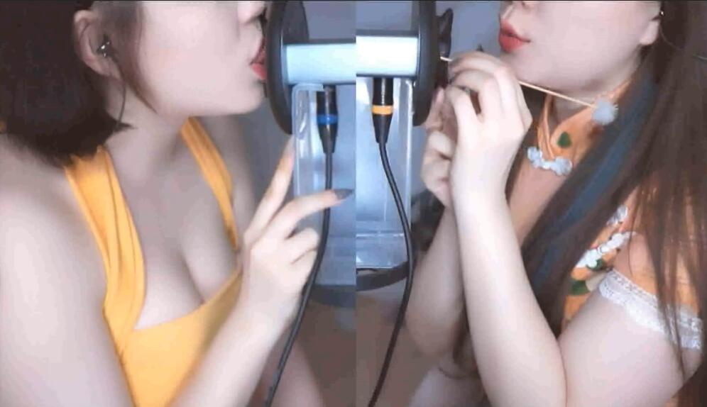 虎牙肉淼淼 妹妹和姐姐互相帮助.