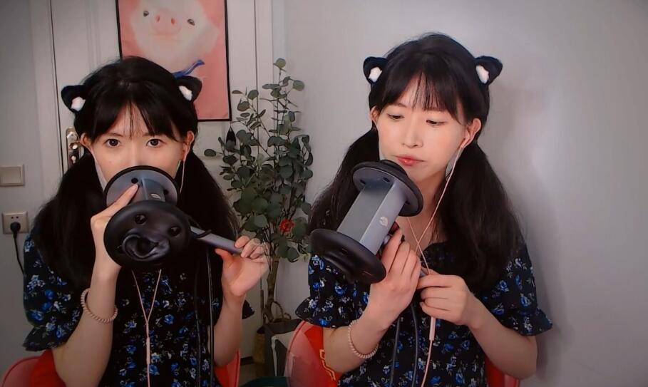 芝麻对辣 ASMR双人舔耳 湿热含耳朵略略略.